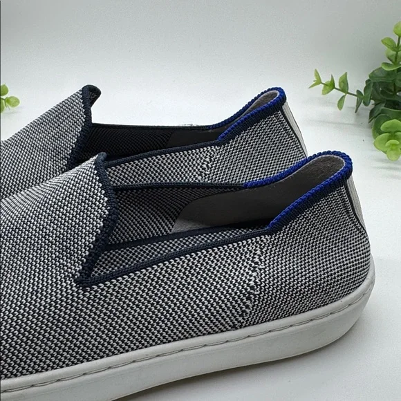 Rothy's The Orginal Slip On Sneakers Athletic Shoes Blue White Women's size 7 - Picture 9 of 9